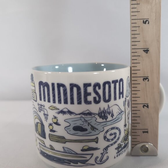 Starbucks Minnesota Been There Series Mug Coffee Tea Ceramic White Blue 2018 - Picture 11 of 13